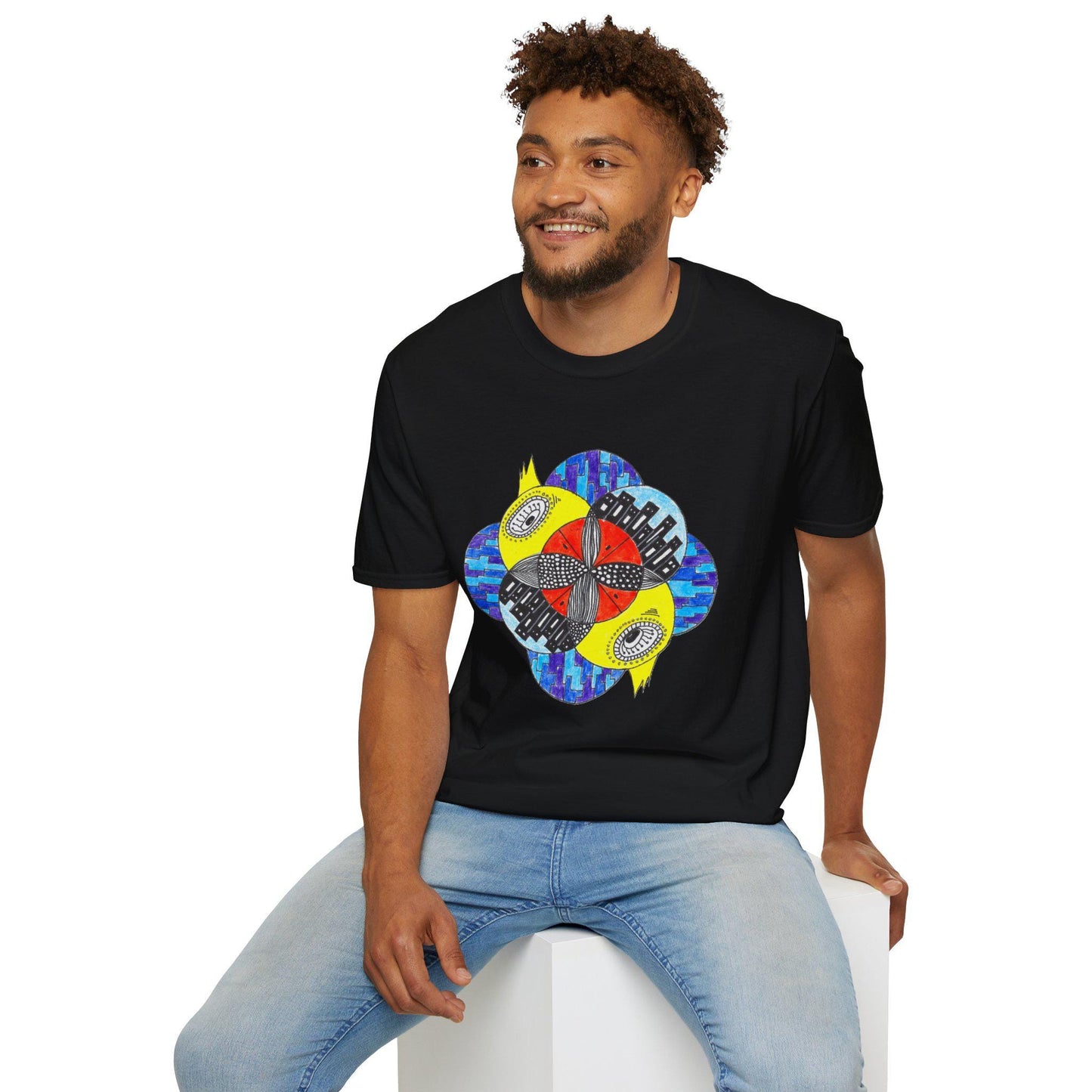 Scared Wide-Eyed City Ducks T-Shirt | Urban Duck Illustration