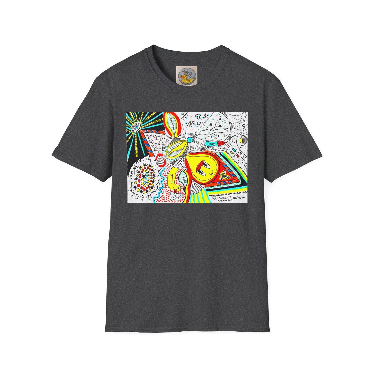 All The Bits T-Shirt | Psychedelic Hand Drawn Art Print | UK Artist Design