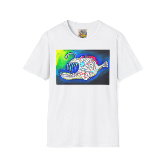 Angler fish | Bioluminescence Deep Ocean | Scary Fish | Hand Drawn | U.K. Artist