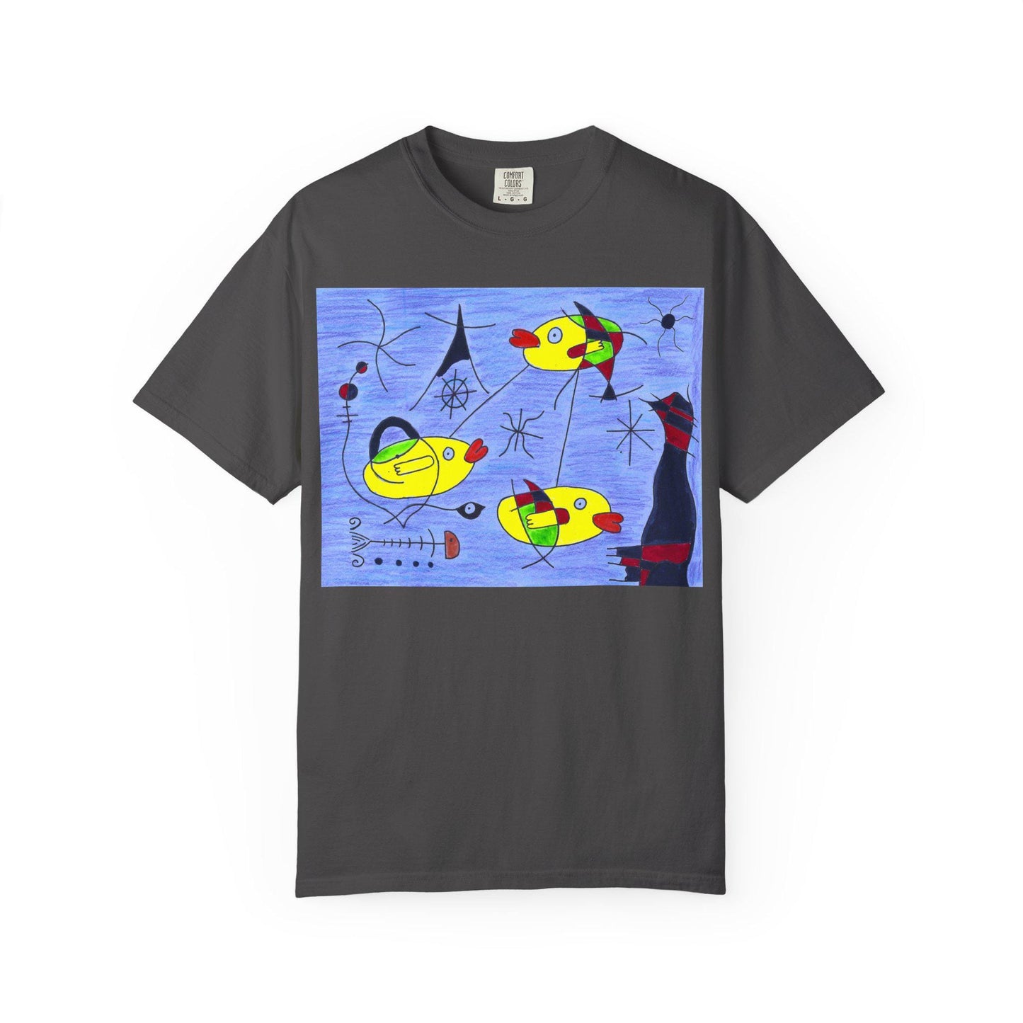 Joan Miró-inspired Ducks Artwork T-shirt | Abstract Surrealist Duck Design