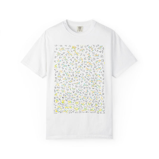 Scribble Art T-shirt | Abstract Doodle Graphic, Hand-Drawn Line Design