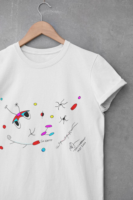 Abstract Duck Art Tee | Hand Drawn Surrealist Print, UK Artist