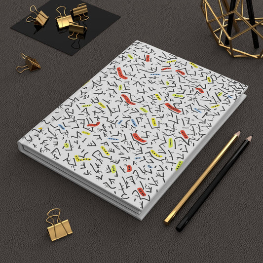 Abstract Doodle Pattern Hardcover Journal | Matte Notebook | TheOddDuckBar