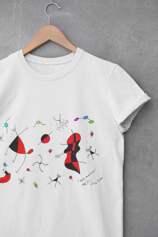Joan Miró Inspired Alien T-Shirt | Minimalist Abstract Hand Drawn Tee