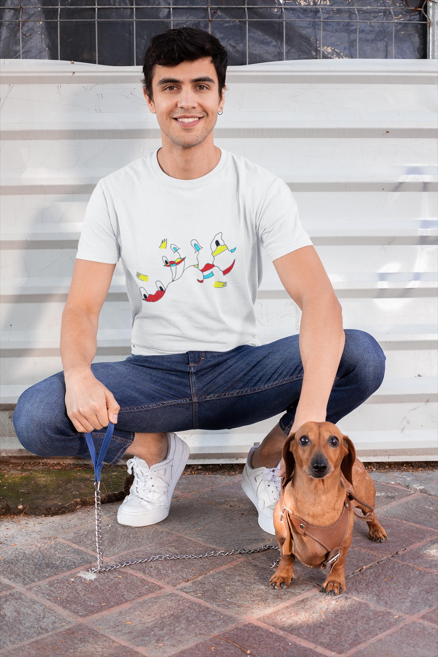 Abstract Duck T-Shirt | Joan Miro Style Hand Drawn Graphic Tee