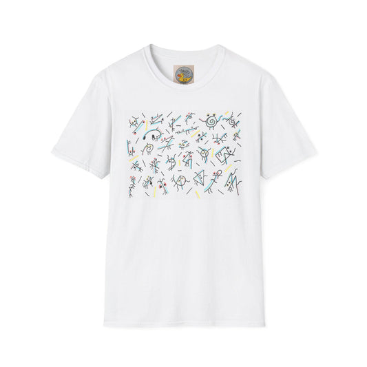 Figurative People Art T-Shirt | UK Hand Drawn Mental Health Tee | TheOddDuckBar