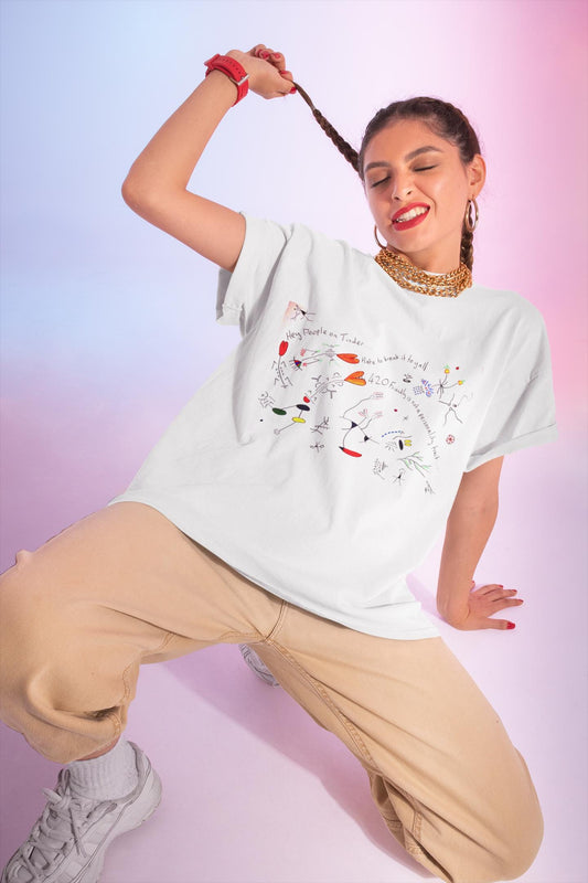 Petty 420 Friendly Personality ducks T-Shirt | Minimalist Abstract Tinder Dating
