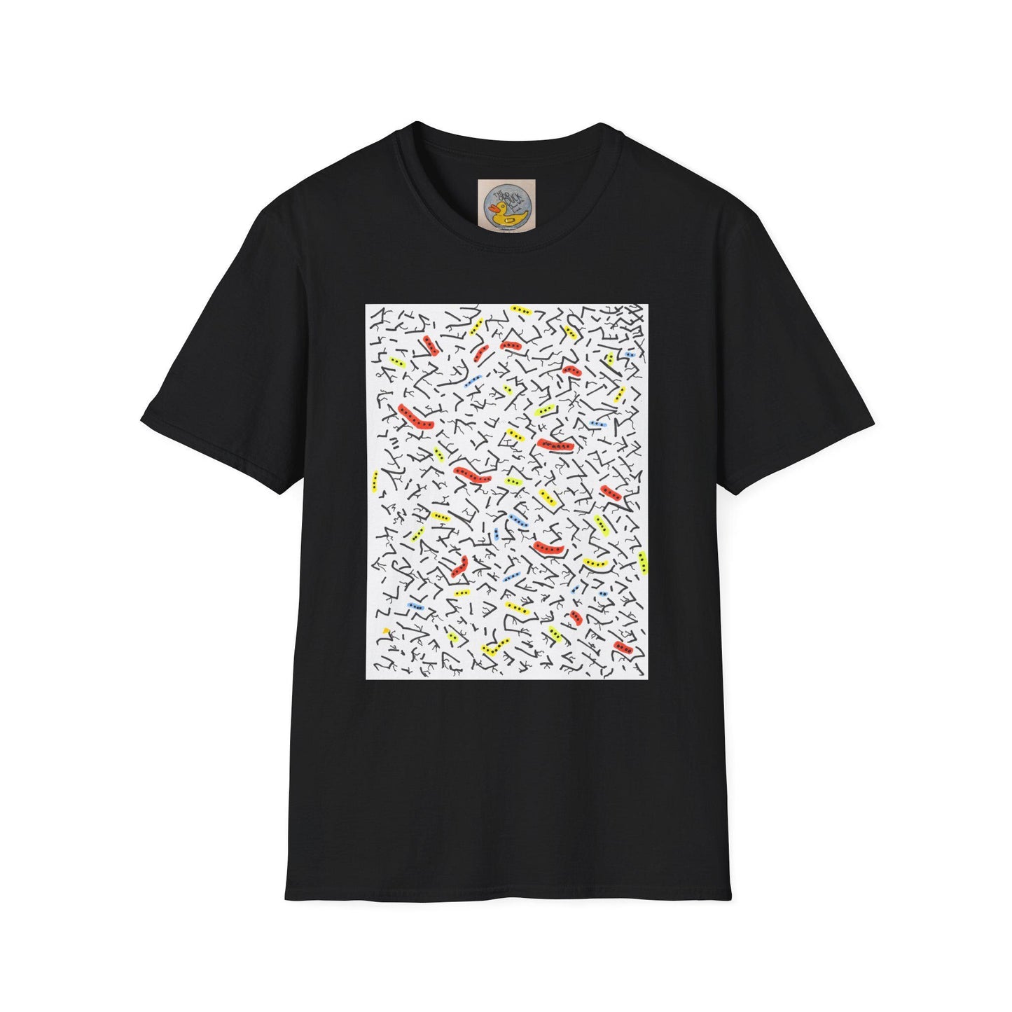 Abstract Scribble Art T-Shirt | Hand Drawn Line Art Print, UK Artist Tee