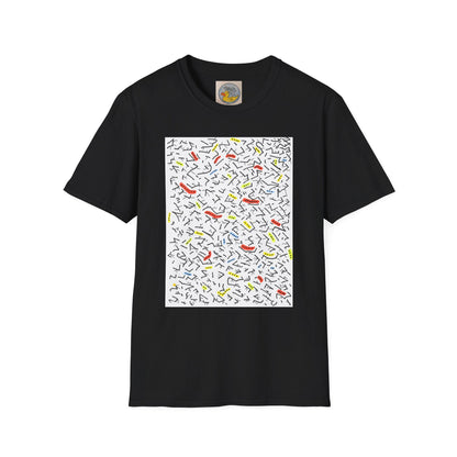 Abstract Scribble Art T-Shirt | Hand Drawn Line Art Print, UK Artist Tee