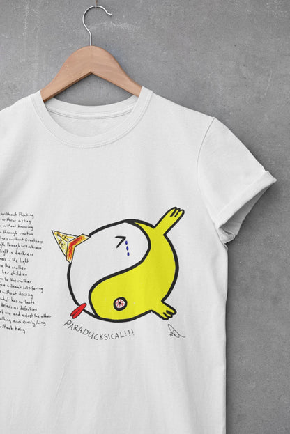 Taoism Paradox Ducks T-Shirt | Laotzu Poem Mental Health Awareness | Hand Drawn | U.K. Artist