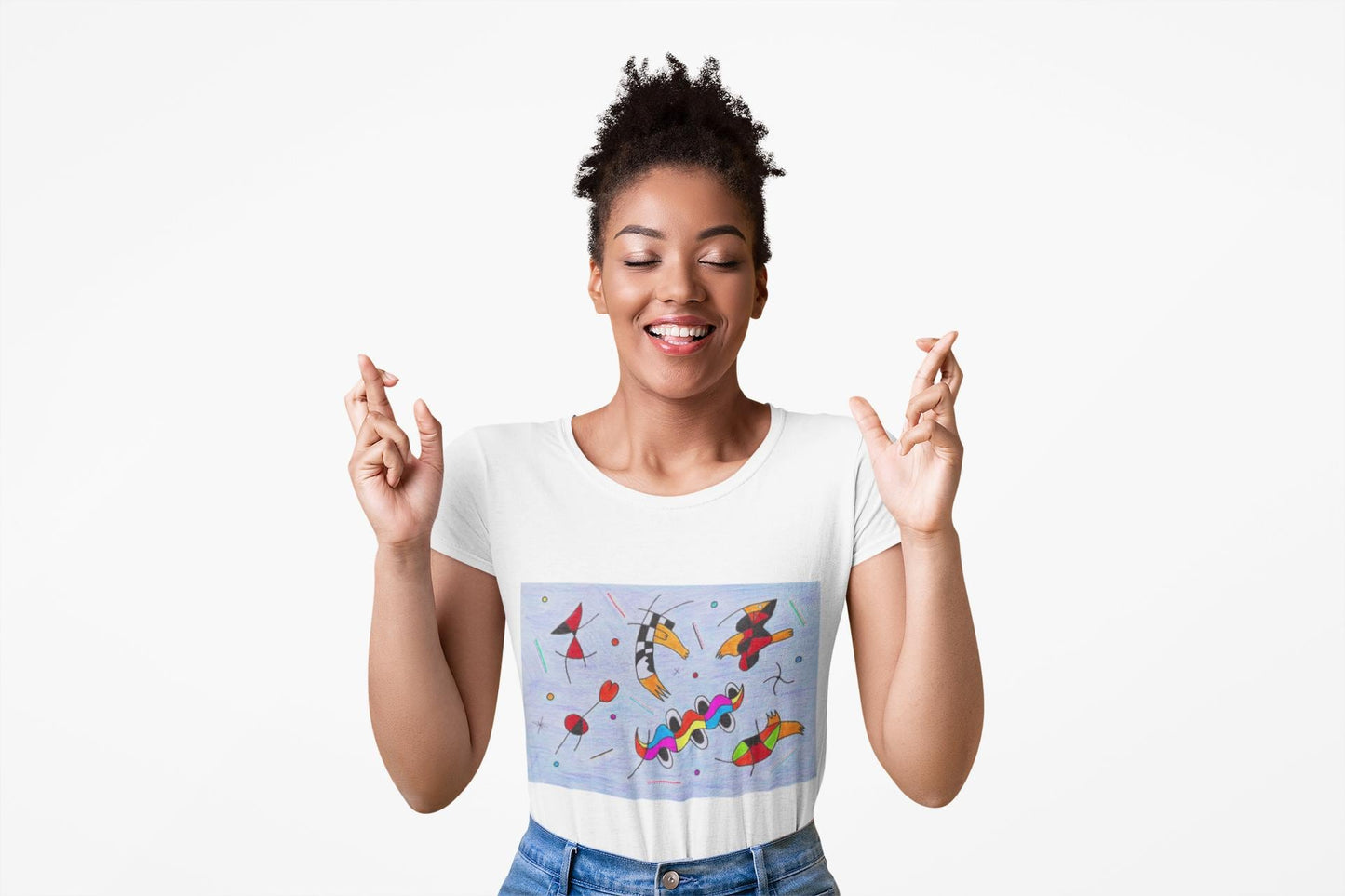 Joan Miró Inspired Abstract Ducks T-Shirt | Colorful Surreal Figurative Design