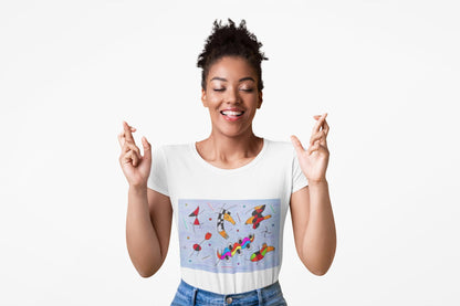 Joan Miró Inspired Abstract Ducks T-Shirt | Colorful Surreal Figurative Design