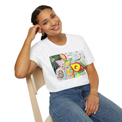 All The Bits T-Shirt | Psychedelic Hand Drawn Art Print | UK Artist Design