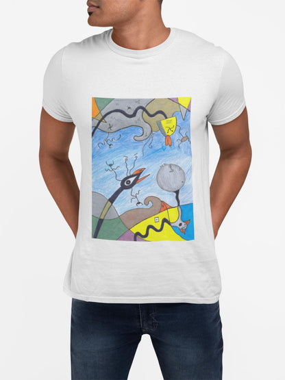 Joan Miro Birds | Abstract Surreal T-shirt | Birds and Bees | Hand Drawn | U.K. Artist