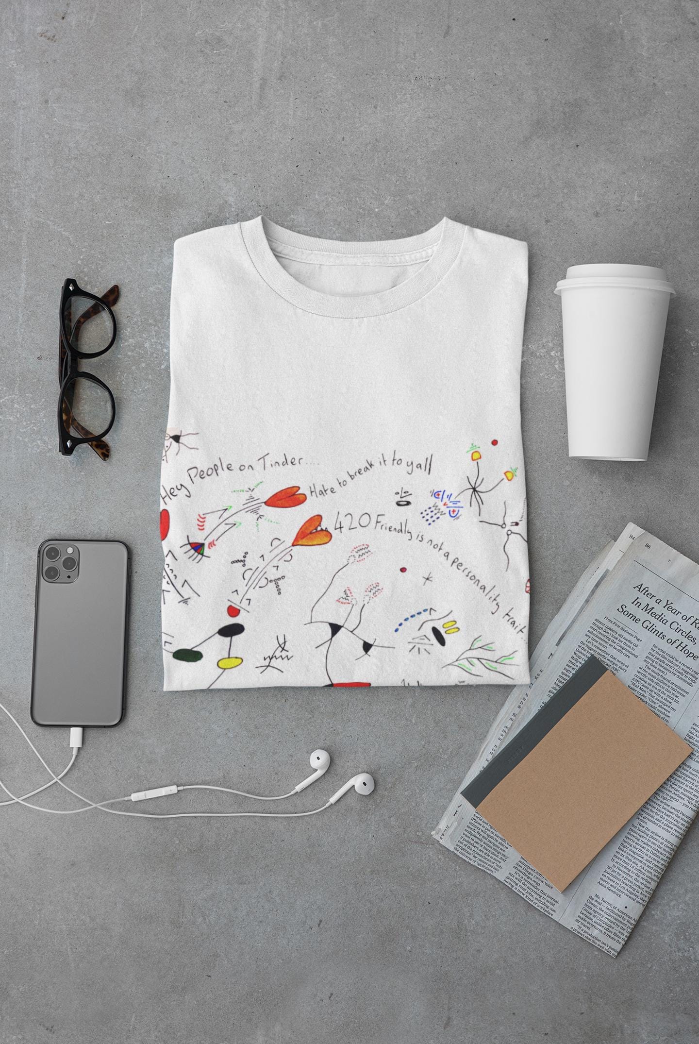 Petty 420 Friendly Personality ducks T-Shirt | Minimalist Abstract Tinder Dating