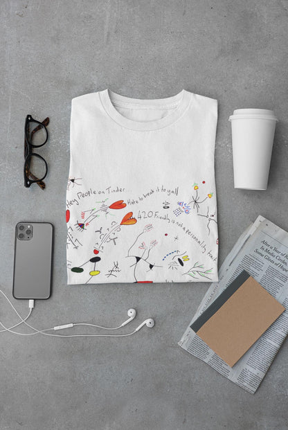Petty 420 Friendly Personality ducks T-Shirt | Minimalist Abstract Tinder Dating