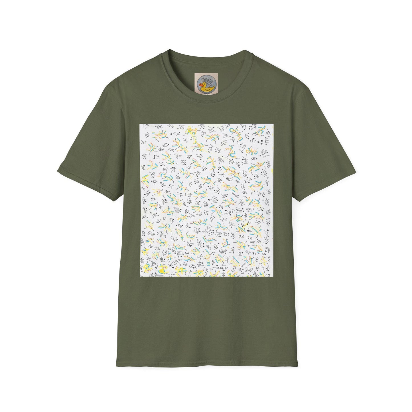 Joan Miró Style Abstract Print Tee | Hand Drawn Surrealist Art T-Shirt