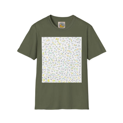 Joan Miró Style Abstract Print Tee | Hand Drawn Surrealist Art T-Shirt
