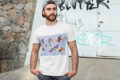 Joan Miró Inspired Abstract Ducks T-Shirt | Colorful Surreal Figurative Design