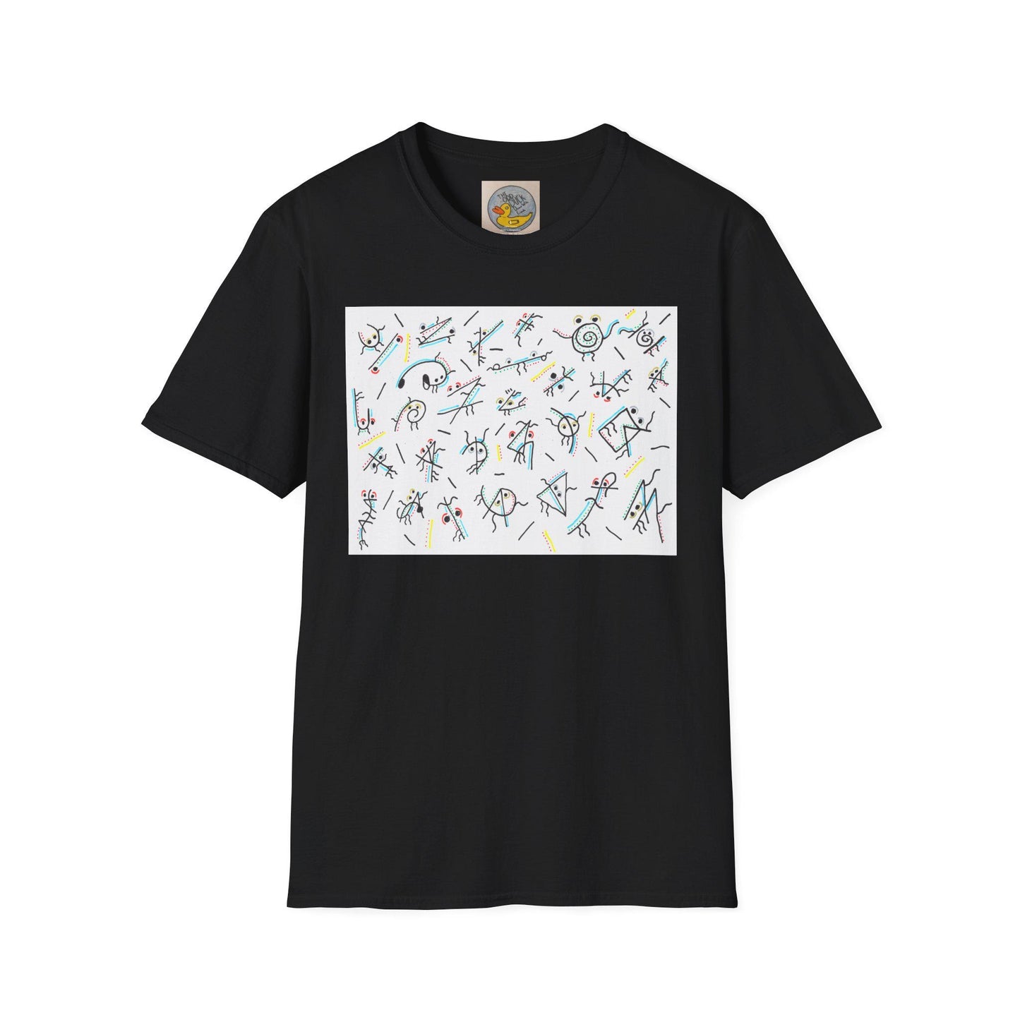 Figurative People Art T-Shirt | UK Hand Drawn Mental Health Tee | TheOddDuckBar