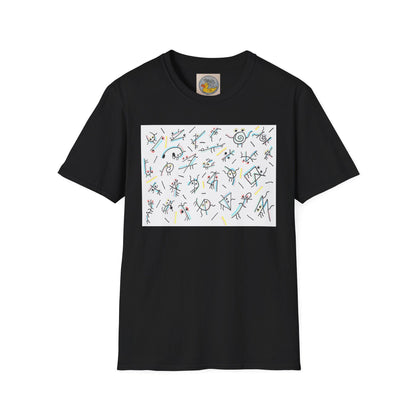 Figurative People Art T-Shirt | UK Hand Drawn Mental Health Tee | TheOddDuckBar