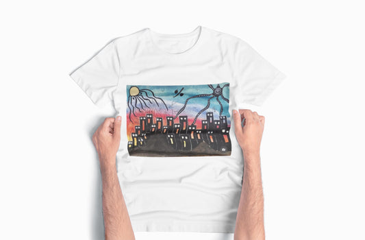 Lovecraftian Tentacles Watercolor T-Shirt | Cosmic Horror Abstract