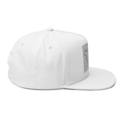 Scribble Linework Cap | Abstract Animal Flat Bill Hat | Minimalist Embroidered Snapback | UK Artist