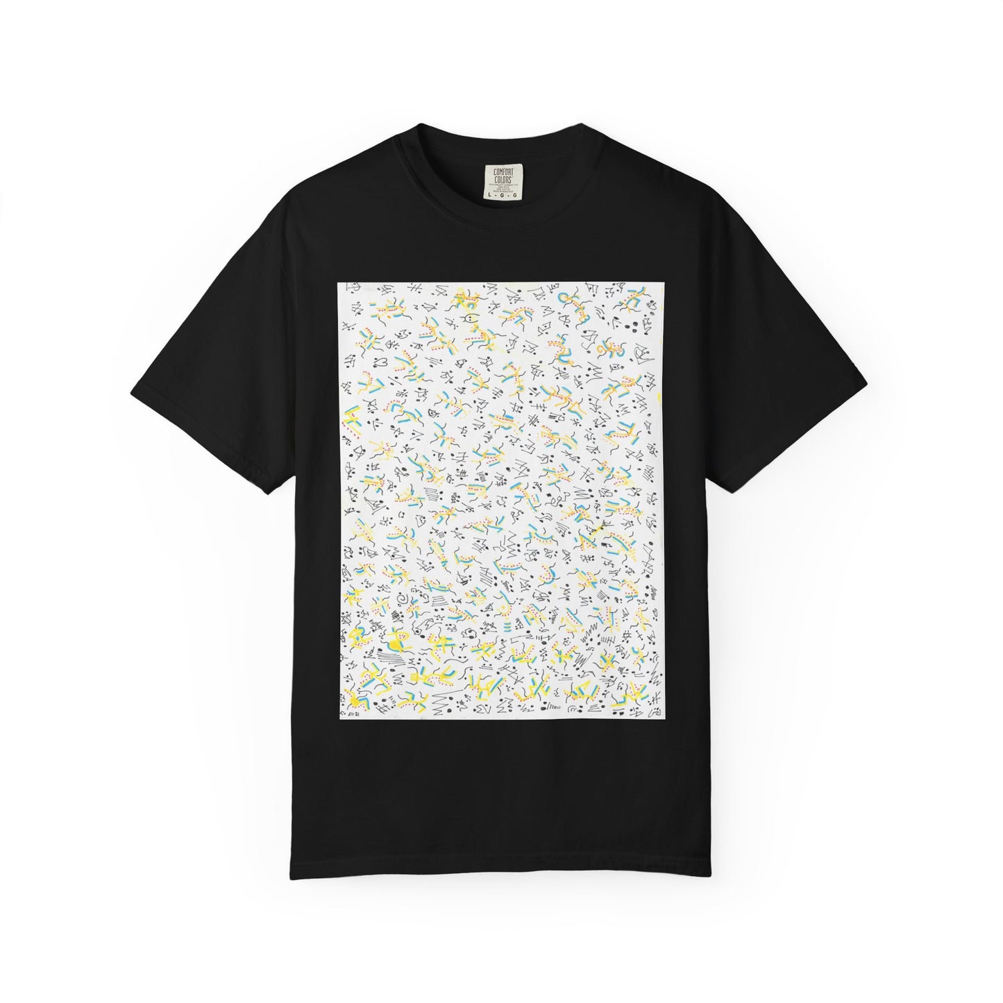 Scribble Art T-shirt | Abstract Doodle Graphic, Hand-Drawn Line Design
