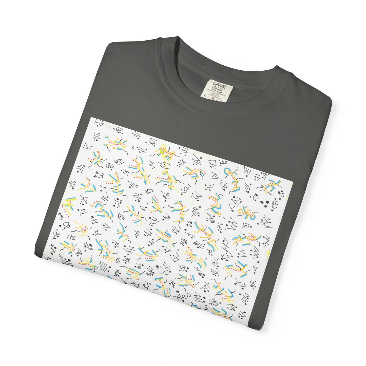 Scribble Art T-shirt | Abstract Doodle Graphic, Hand-Drawn Line Design