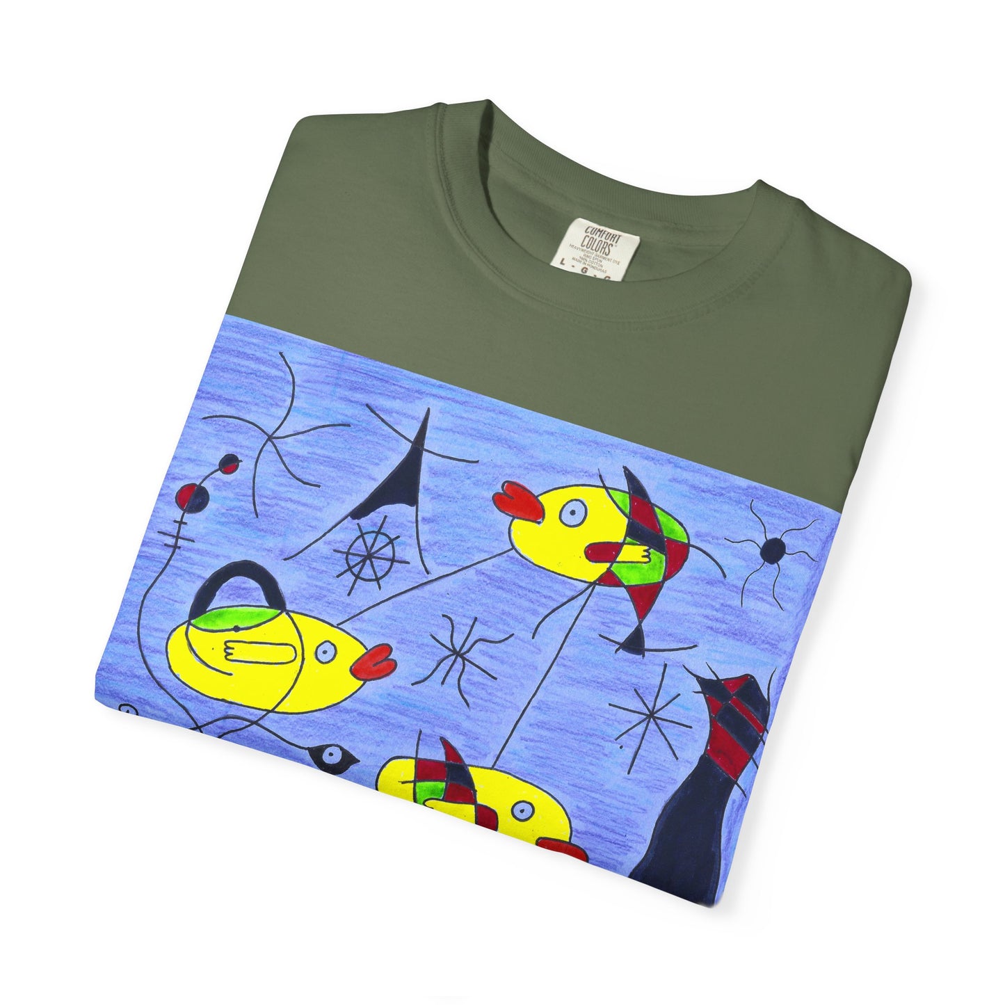 Joan Miró-inspired Ducks Artwork T-shirt | Abstract Surrealist Duck Design