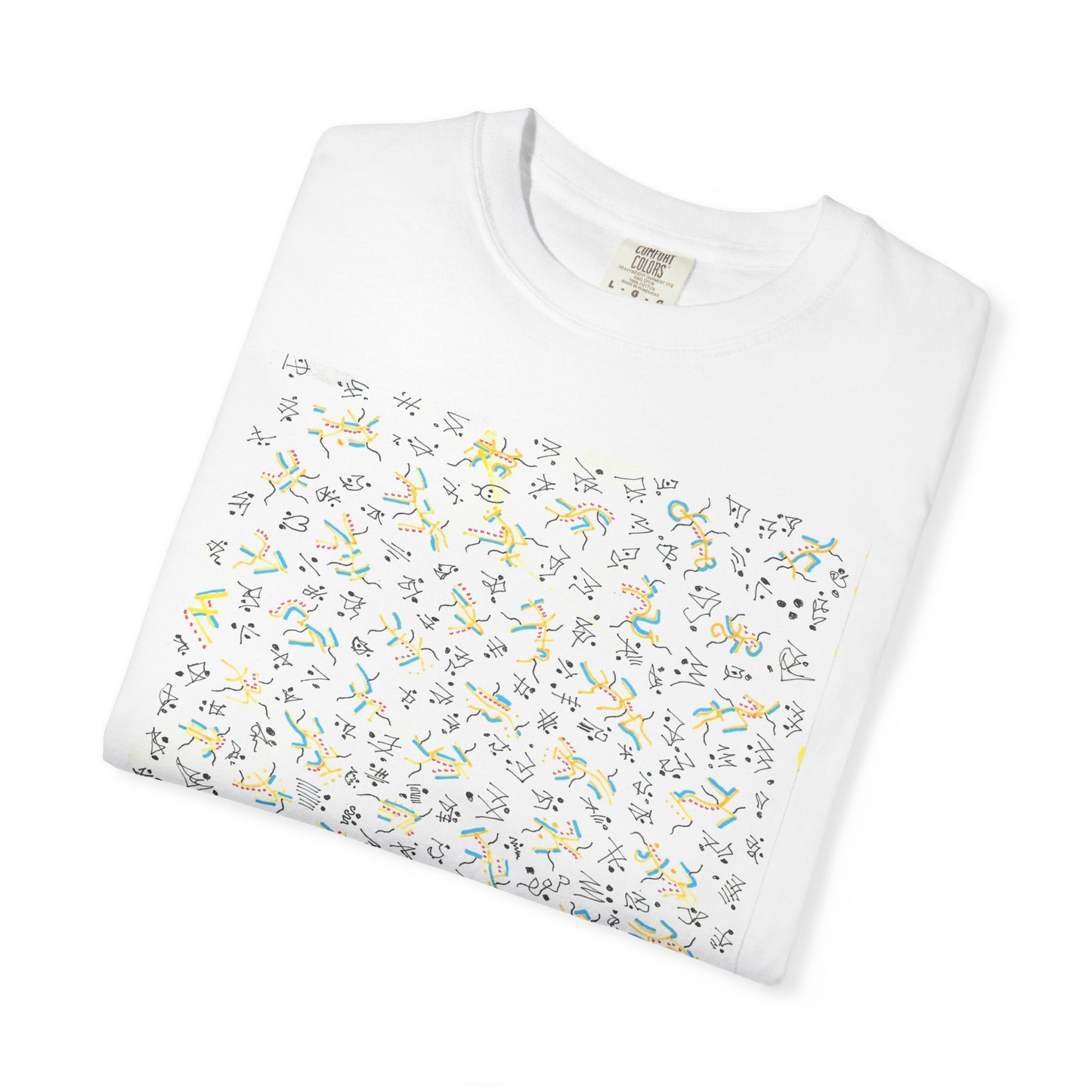 Scribble Art T-shirt | Abstract Doodle Graphic, Hand-Drawn Line Design