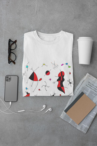 Joan Miró Inspired Alien T-Shirt | Minimalist Abstract Hand Drawn Tee