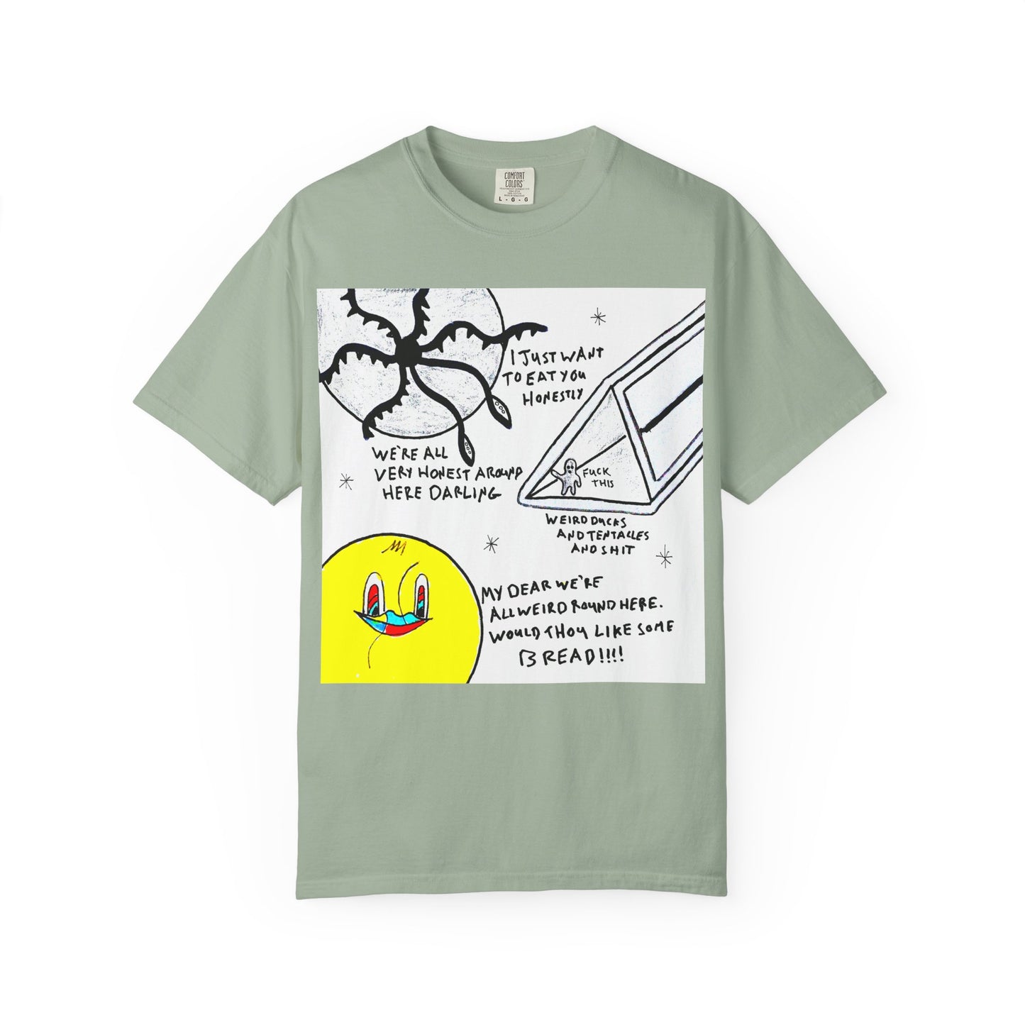 Space Duck Tentacles Portal T-Shirt | Cosmic Octopus Illustration