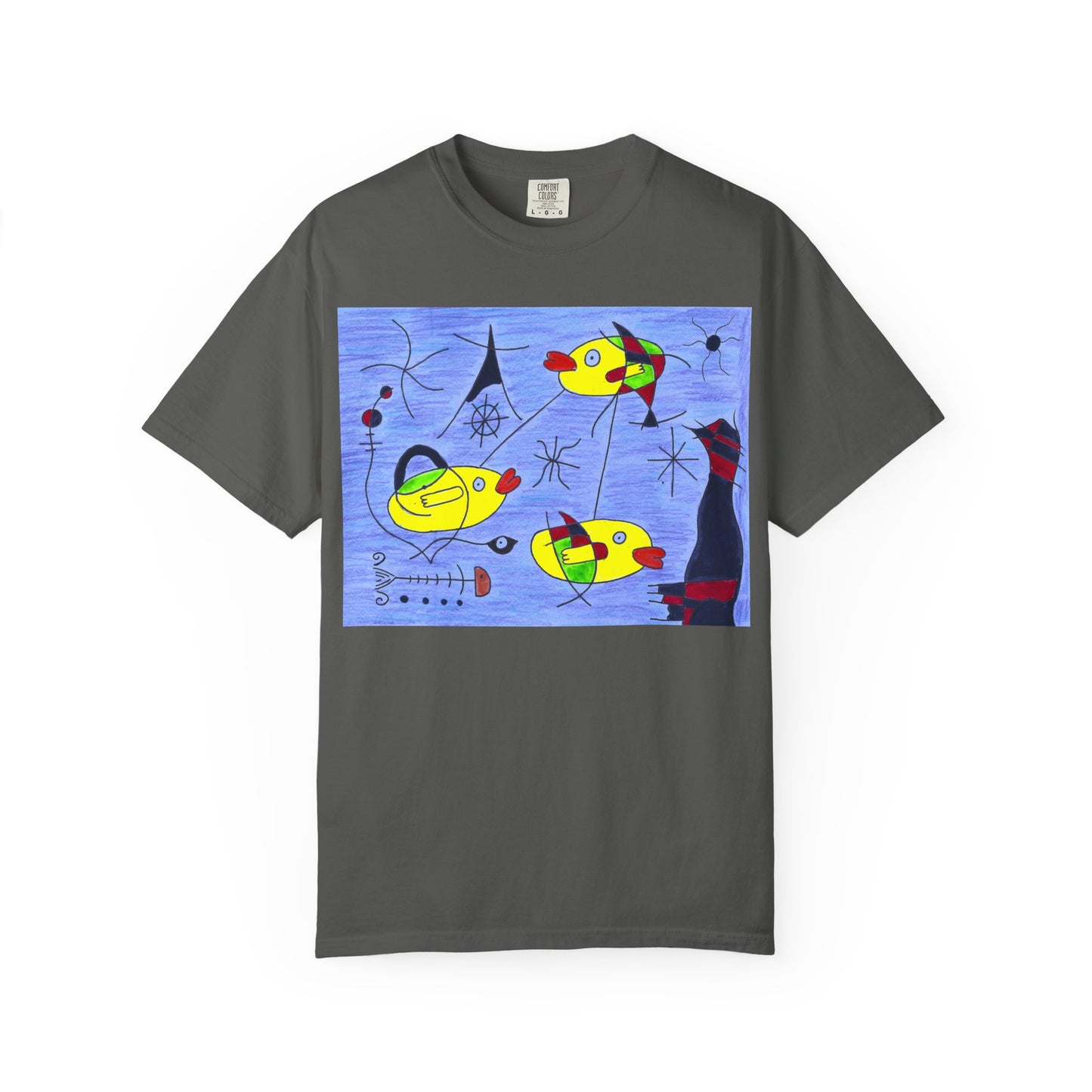 Joan Miró-inspired Ducks Artwork T-shirt | Abstract Surrealist Duck Design