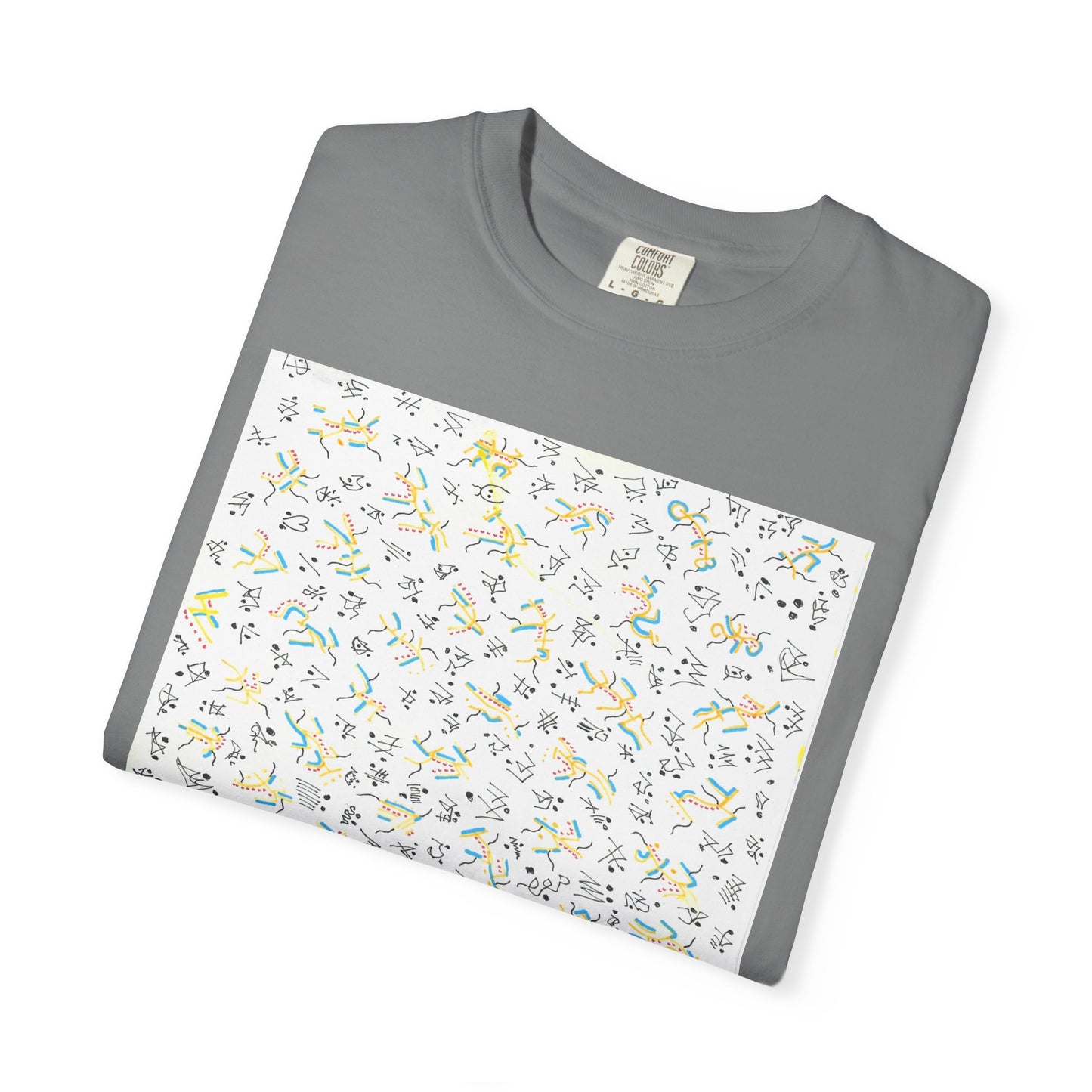 Scribble Art T-shirt | Abstract Doodle Graphic, Hand-Drawn Line Design