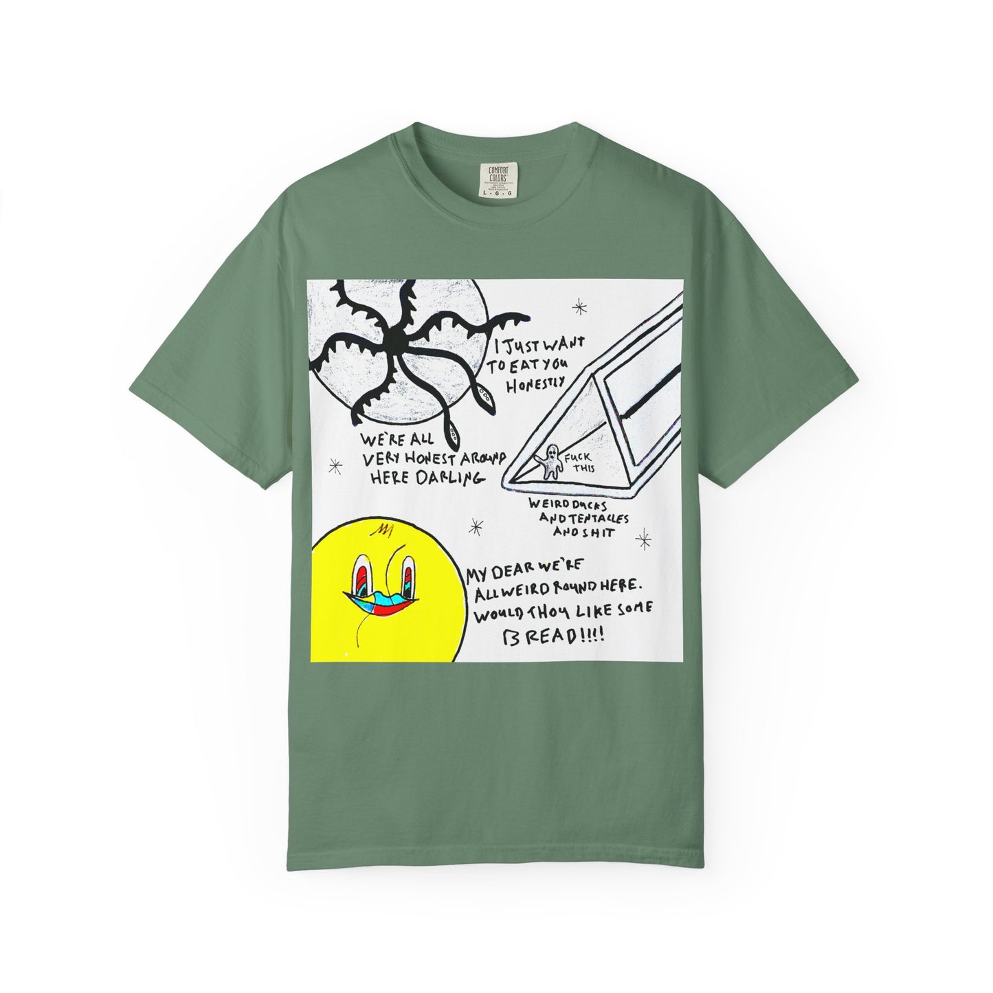 Space Duck Tentacles Portal T-Shirt | Cosmic Octopus Illustration