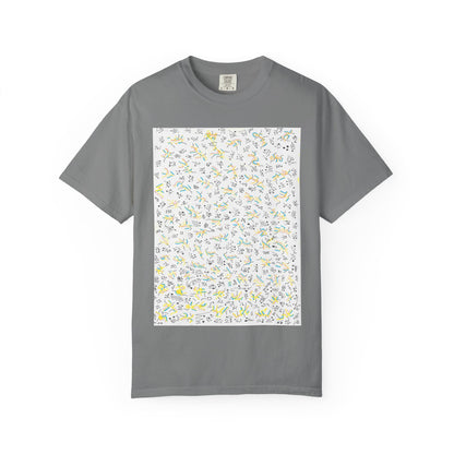 Scribble Art T-shirt | Abstract Doodle Graphic, Hand-Drawn Line Design