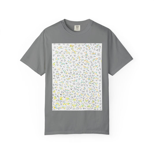 Scribble Art T-shirt | Abstract Doodle Graphic, Hand-Drawn Line Design