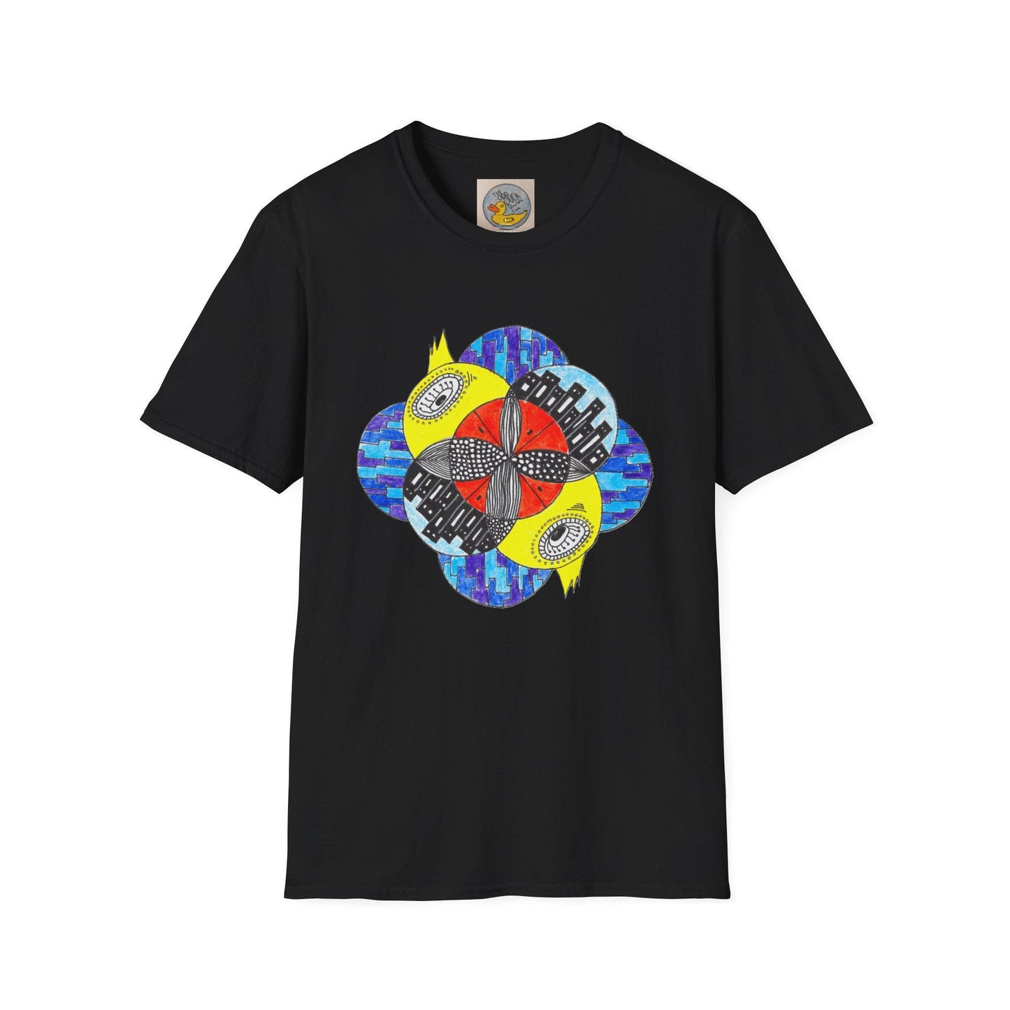 Scared Wide-Eyed City Ducks T-Shirt | Urban Duck Illustration
