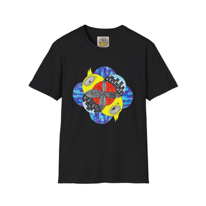 Scared Wide-Eyed City Ducks T-Shirt | Urban Duck Illustration