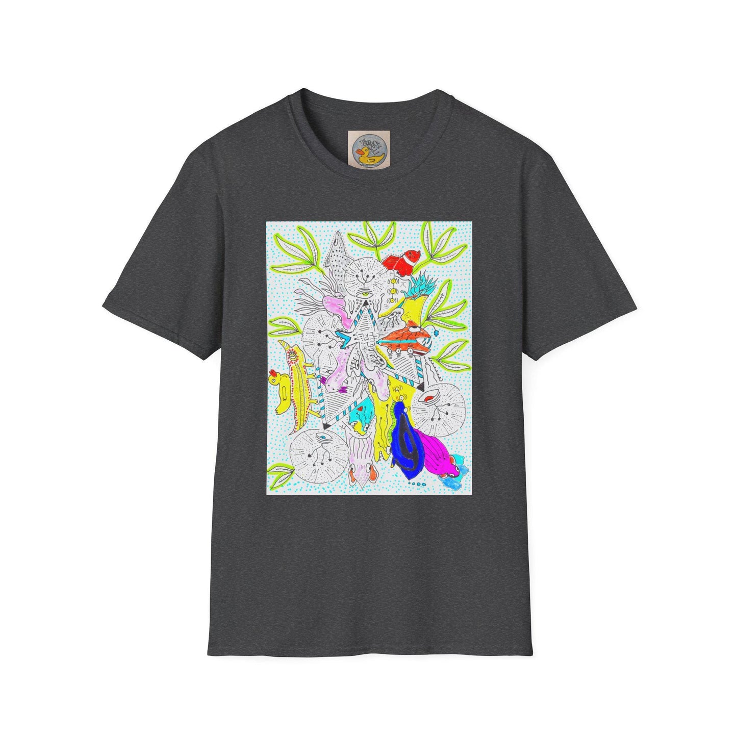 Abstract Zoo Animals T-Shirt | Hand Drawn Childrens Art Tee
