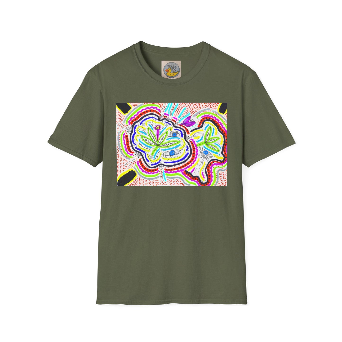 Surreal Garden eyes & bugs abstract tee | Hand drawn art | Bipolar Art