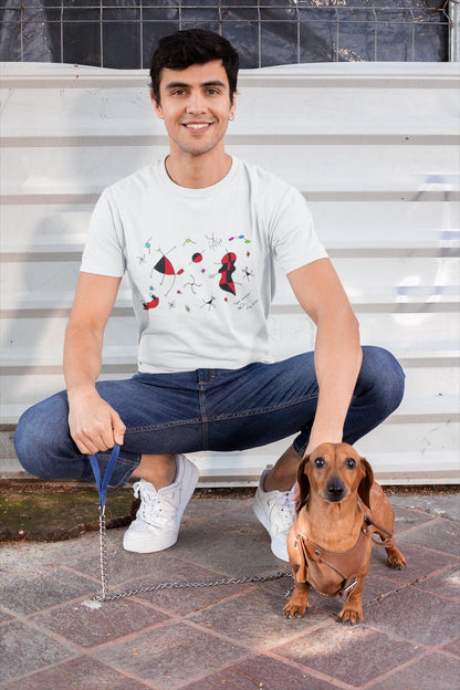 Joan Miró Inspired Alien T-Shirt | Minimalist Abstract Hand Drawn Tee
