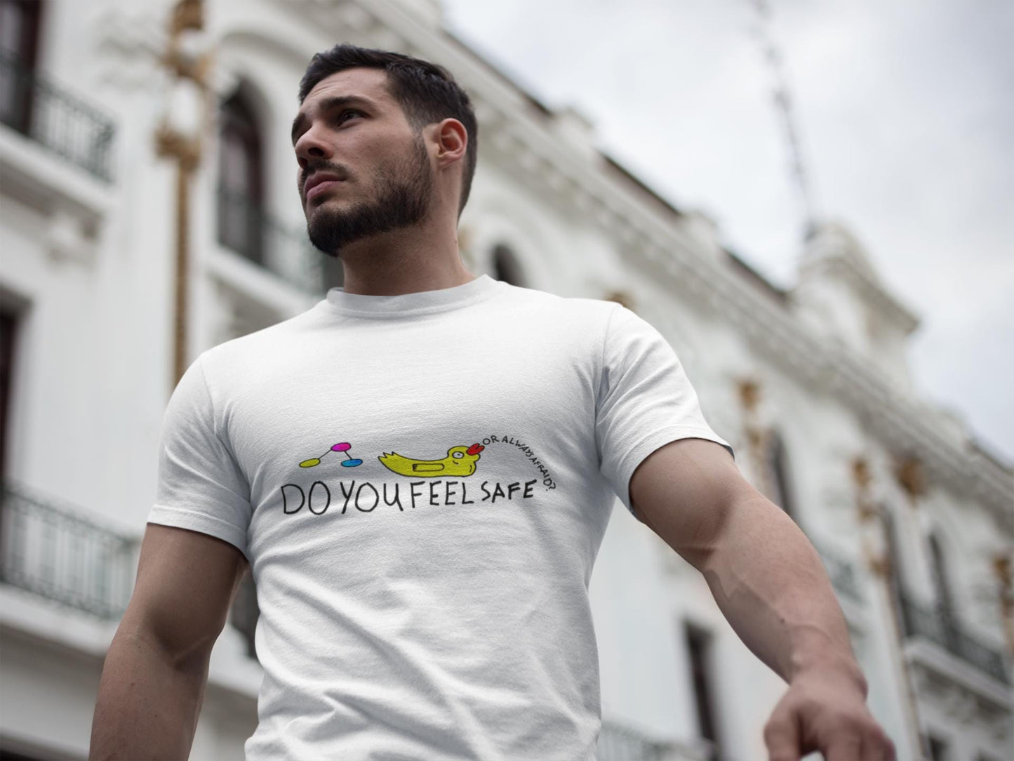 Do You Feel Safe T-Shirt | Or are you afraid? | TheOddDuckBar | Hand Drawn Tee Slogan