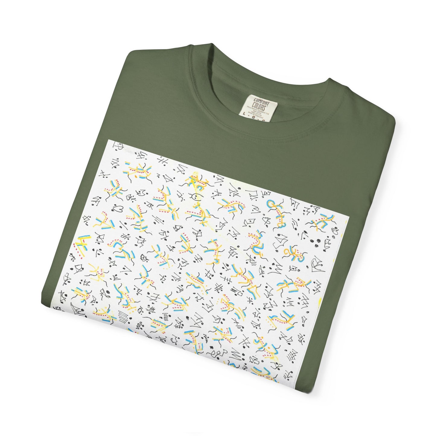 Scribble Art T-shirt | Abstract Doodle Graphic, Hand-Drawn Line Design