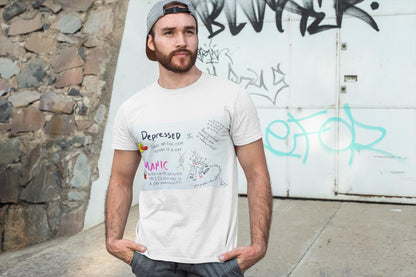 Bipolar Disorder Manic Depressed Tee | Ducks humour| Hand Made | U.K. Artist | Made in Cape Town