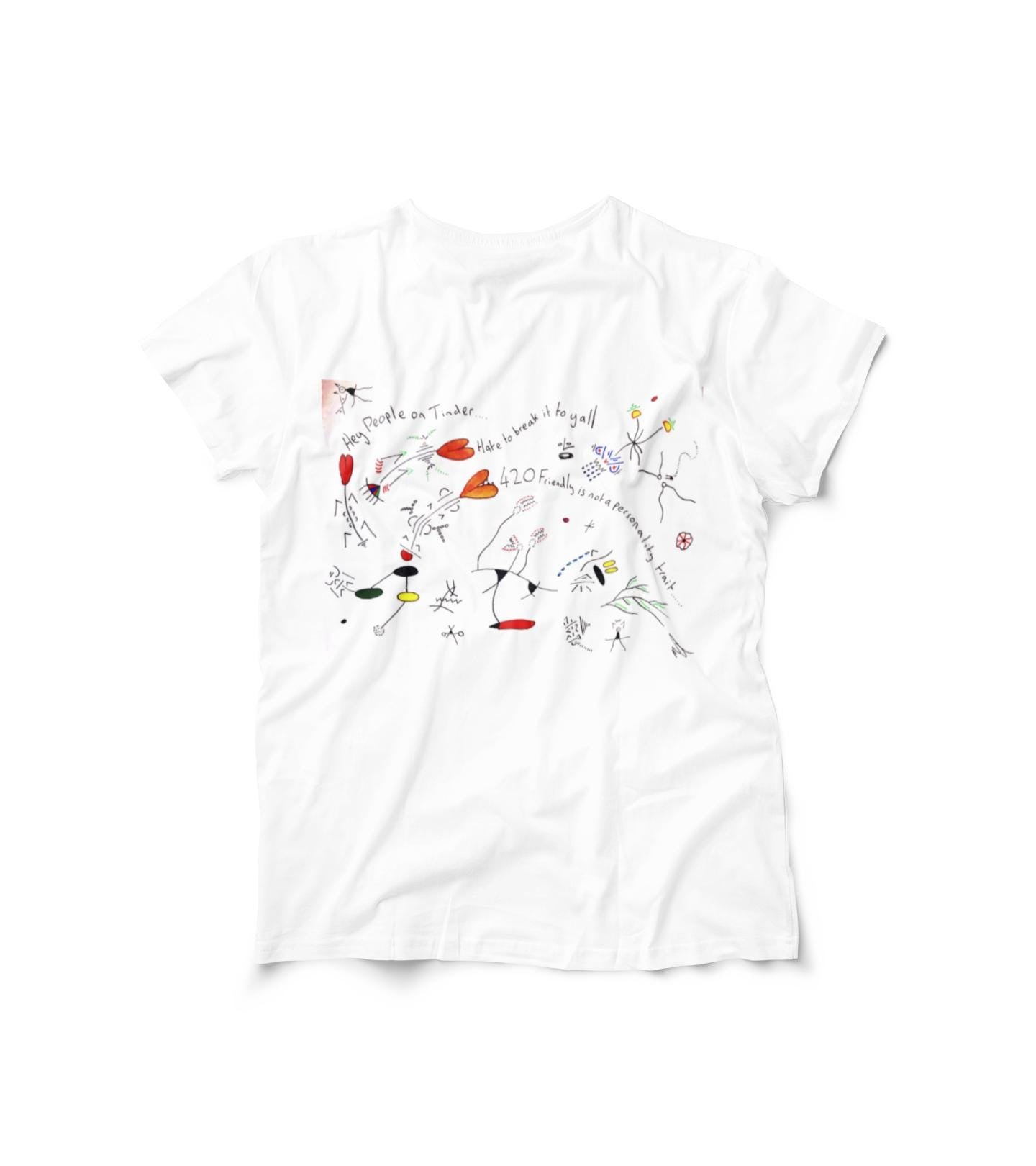 Petty 420 Friendly Personality ducks T-Shirt | Minimalist Abstract Tinder Dating