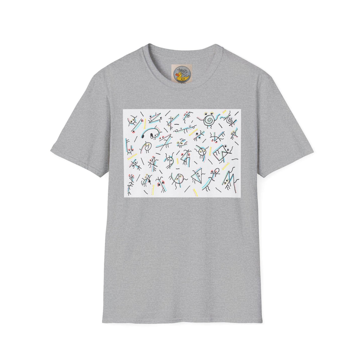 Figurative People Art T-Shirt | UK Hand Drawn Mental Health Tee | TheOddDuckBar