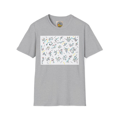 Figurative People Art T-Shirt | UK Hand Drawn Mental Health Tee | TheOddDuckBar