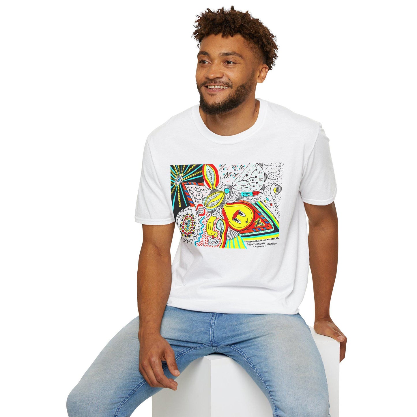All The Bits T-Shirt | Psychedelic Hand Drawn Art Print | UK Artist Design